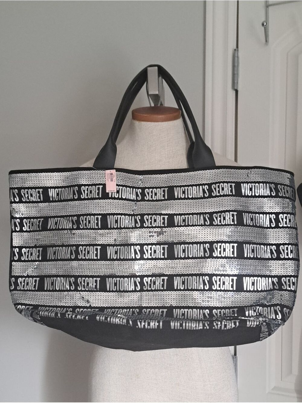 VICTORIA'S SECRET dazzling SEQUINS Ltd EDITION overnight glamour tote bag XL